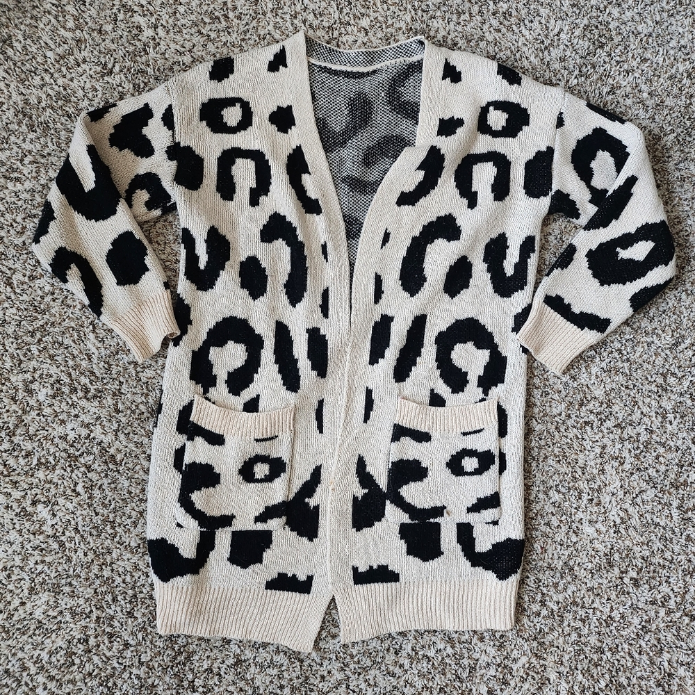 Leopard print cardigan